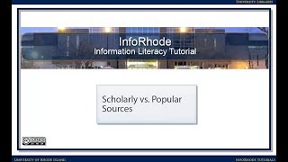 Scholarly vs Popular Sources [upl. by Eibo]