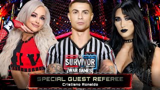 Liv Morgan VS Rhea Ripley  Special Guest Referee Cristiano Ronaldo Match  WWE 2K24 [upl. by Janicki]