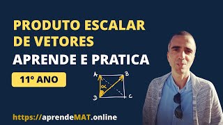 Como calcular o produto escalar de vetores Exercício de Matemática 11º [upl. by Patrizius]