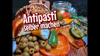 Antipasti mit Pita Brot einfach selber machen  Westmünsterland BBQ [upl. by Sherar]