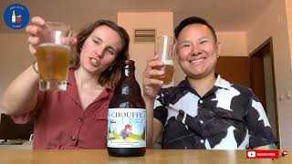 Chouffe Alcohol Free Belgian Blond Review  🇧🇪 Belgian Non Alcoholic Beer [upl. by Annod]