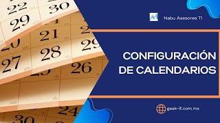 Aspel NOI Configuración de calendarios [upl. by Sander]