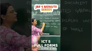 JRF 1 minute SERIES  ICT 5full forms [upl. by Petrick]