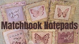 Matchbook Notepads for Junk Journals  Tutorial [upl. by Oribel]