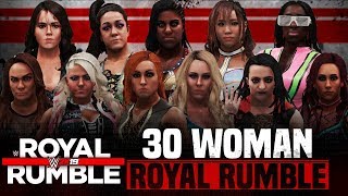 WWE Royal Rumble 2019 30 Woman Royal Rumble Match  WWE 2K19 [upl. by Lapham]