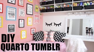 DIY DECORAÇÃO QUARTO TUMBLR GASTANDO POUCO [upl. by Crifasi]