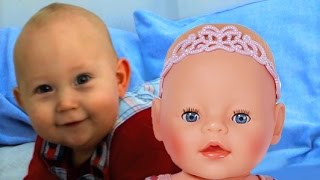 Куклы Беби бон Для детей первая встреча Беби Борн мальчика и Baby Born Doll девочки [upl. by Einahpts954]