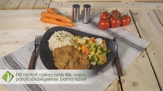 Rántott csirkecomb filé vajon párolt zöldségekkel a Cityfoodtól [upl. by Bertha]