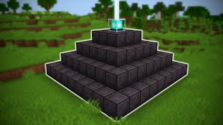 I Made a FULL NETHERITE BEACON in Minecraft Hardcore [upl. by Aramanta]