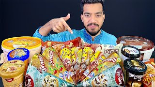 ASMR ICE CREAM EATING  ASMR EATING ICE CREAM PARTY  CHOCOBAR ICE CREAM EATING CHALLENGE [upl. by Oiliduab385]