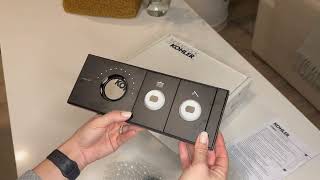 Kohler 26347 9 BN Anthem™ Three Outlet Recessed Mechanical Thermostatic Valve Control Review [upl. by Asirem421]