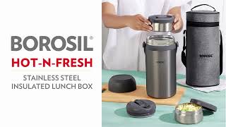 Hot N Fresh Borosil Lunch Boxes  Stainless Steel Insulated Lunch Boxes [upl. by Ylaek]