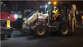 Tarmac Road resurfacing Work Cardiff Road 05112024 Part 1 [upl. by Etnuahc879]