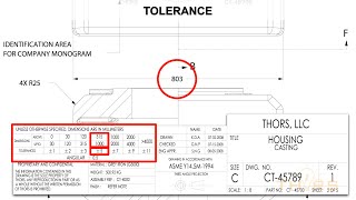 Examples of Determining the Tolerance on an Engineering Drawing  ED Fundamentals Course Preview [upl. by Ytok]