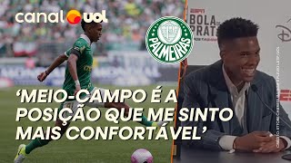 ESTÊVÃO CELEBRA BOLA DE OURO PELO PALMEIRAS PROJETA VIDA NO CHELSEA E REVELA QUERER ATUAR COMO MEIA [upl. by Maite]