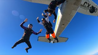 4 people jump out of an airplane Trying a 4way TR jump but we didnt reach each other [upl. by Wack]