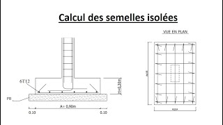 Calcul des semelles isolées dimensions et ferraillage [upl. by Grieve]