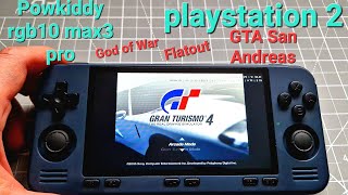 Powkiddy Rgb10 Max3 Pro testing ps2 games  God of War  GTA San Andreas and more [upl. by Ardnajela609]