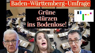 BaWüUmfrage Grüne brechen HISTORISCH ein [upl. by Moore895]