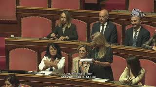 Elena Sironi intervento di fine seduta Aula del Senato 13092023 [upl. by Elo]