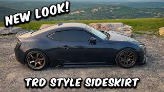 BEST TRD STYLE SIDE SKIRT FOR YOUR BRZ FRS  Super Easy Install Bayson R [upl. by Richmound]