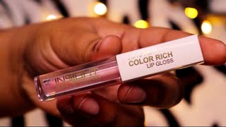 Insight Cosmetics Long wear Color Rich Lip Gloss 01 Frost sangeethaphebe [upl. by Eladnor751]