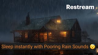 🔴Sleep Instantly with Heavy Rain amp Thunderstorms Sounds⛈Relax and sleep deep with nature sounds [upl. by Iphagenia]