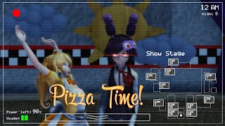 【MmdFnaf】Pizza Time 【Chica and Bonnie】 [upl. by Hareenum]