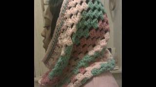 Cowl Crochet Tutorial  Granny on the Straight  Variation 4 [upl. by Ellecram]