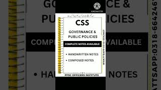 CSS governance and public policies test preparation and past paper [upl. by Bradan]