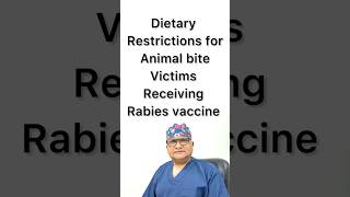 Are there any dietary restrictions for animal bite victims receiving anti rabies vaccine rabies [upl. by Wexler718]