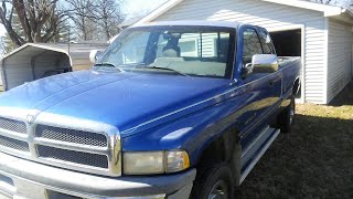 96 Dodge Ram 2500 HD Tour and start up [upl. by Anuala651]