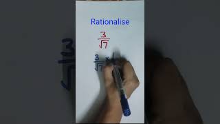 Rationalise  Rationalise the denominator  short tricksmaths tricks mathematicsmaths shorts [upl. by Ikilisav694]