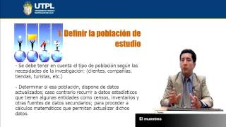 UTPL EL MUESTREO INVESTIGACIÓN DE MERCADOS [upl. by Nylrehc]