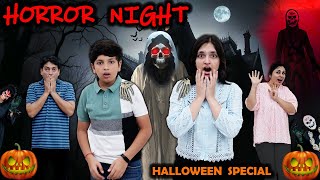 HORROR NIGHT  Halloween Special Horror House  Family Comedy Challenge  Aayu and Pihu Show [upl. by Reider]