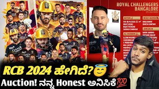 IPL 2024 post auction RCB team review and analysis KannadaIPL 2024 squad analysis and prediction [upl. by Banna]