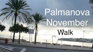 Palmanova walk in NOVEMBER what’s it like Mallorca Majorca [upl. by Yllrebmik]