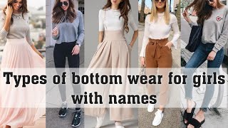 Types of bottom wear for girls and women with namesTHE TRENDY GIRL [upl. by Laspisa381]