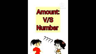 DIFFERENCE BETWEEN AMOUNT AND NUMBER bymemissmentor [upl. by Levins]