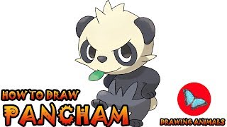 How To Draw Pancham Pokemon  Drawing Animals [upl. by Aynna]