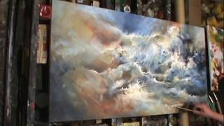 painting TURMOIL Modern contemporary art Mix Lang How to DEMO [upl. by Groos]