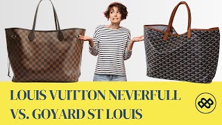 Goyard Vs Neverfull  Louis Vuitton Neverfull MM  Goyard Tote  Goyard Saint Louis GM [upl. by Ahsenik666]