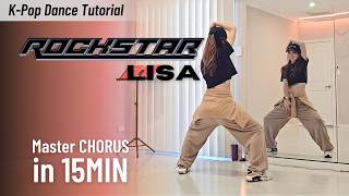 How to dance like LISA in ROCKSTAR  Stepbystep TUTORIAL for Kpop Beginners [upl. by Butte]