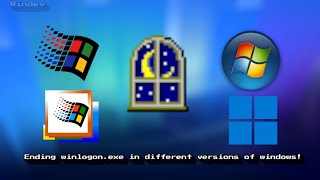 Ending winlogonexe in different versions of windows [upl. by Brittany]