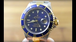 Rolex Submariner Date STEEL GOLD 16613 Rolex Watch Review [upl. by Tibold]