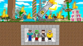 BUNKIER WOJANOWIC vs BOMBA ATOMOWA w Minecraft 😱💀 [upl. by Garihc]