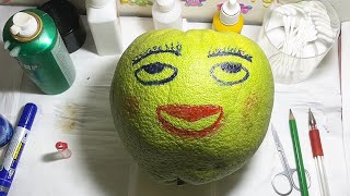 ASMR Makeup on Grapefruit  No Talking   Oddly Satisfying and Relaxing [upl. by Janene]