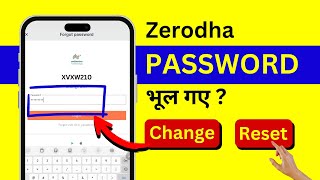 Zerodha Password Reset Change  Zerodha Ka ID Aur Password Bhul Gaye to Kya Kare [upl. by Arnst7]