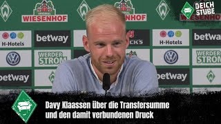 WerderNeuzugang Davy Klaassen stellt sich vor [upl. by Ennaitsirhc]