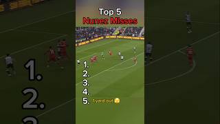 Best Nunez misses 🤣 football shorts [upl. by Moshell246]